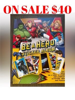 2025 Marvel Comics Be a Hero Complete 64 Sticker Card SET & Sticker Book Album